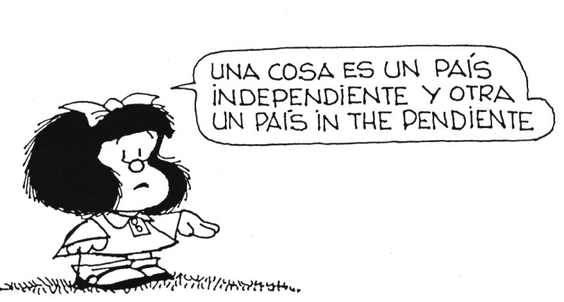 in the pendiente
